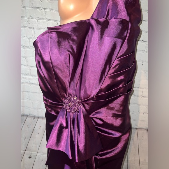 Light In The Box Purple Bow Tie Bedazzled Dress size 3X - Picture 2 of 12